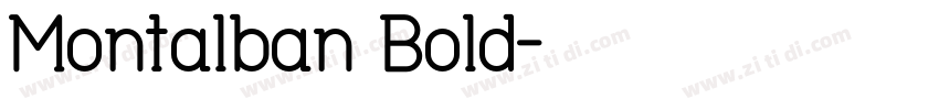 Montalban Bold字体转换